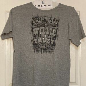 Willie Nelson orginal In Willie We Trust concert tee gray sze 3XL